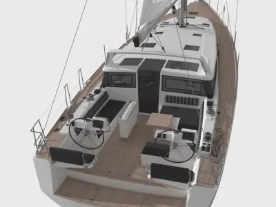 Sailboat Beneteau Sense 50 Yacht 3D model