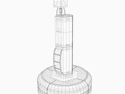 3000 Lateral Buoy Sea Mark Free 3D model