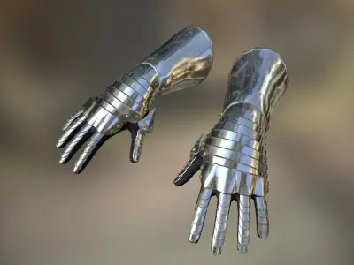 HIE Game Ready Hand Armor D180423 3D model
