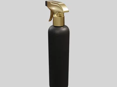 Water spray black Low-poly 3D model