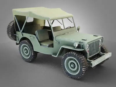 Willys 1944 Low-poly 3D model