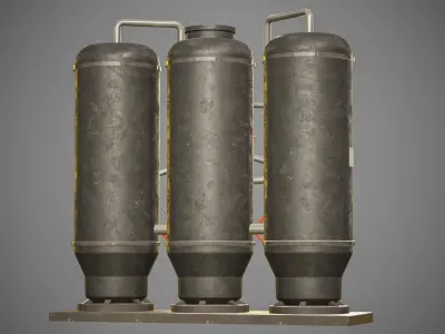 Oxygen Generator Low-poly 3D model Free low-poly 3D model