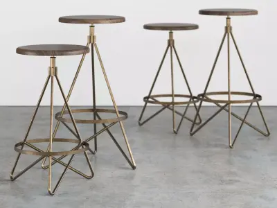 Wyndham Swivel Stool 3D model