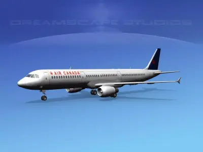 Airbus A321 Air Canada 2 3D model