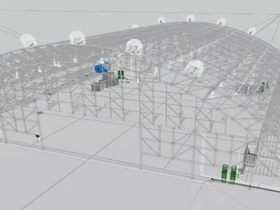 Aircraft Hangar Model - Ultra-Realistic and Detailed Asset 3D model