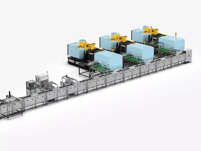 Automatic Injection Molding Assembly Line Machine 3D model