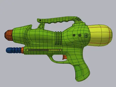 Water Gun Low-poly 3D model