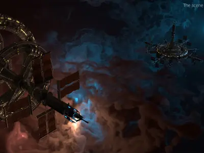 Chaotic Nebula Space for Blender 3D model