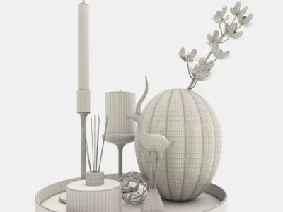 decor set 01 Free 3D model