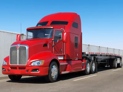  Kenworth T660 Flatbed 3D model