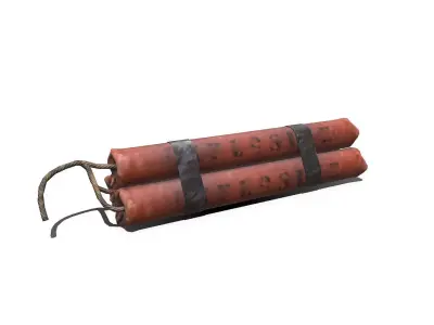 Dynamite Low-poly PBR Free low-poly 3D model