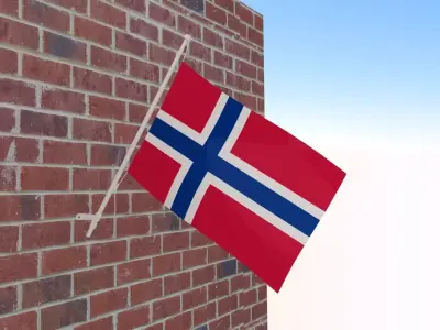Flag of Norway 3D model