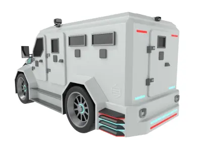 cash transport vehicle 3D model by hvik