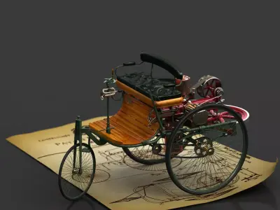 Benz Motorwagen 1888 3D model