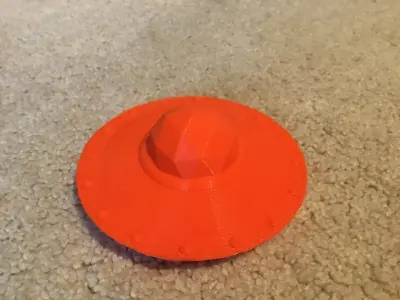 UFO-spaceship lowpoly 3-D model 3D print model