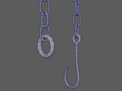 Rusty Chain Low-poly 3D model