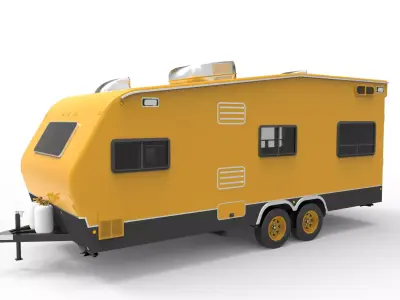 Large Camper Van 1 Low-poly 3D model