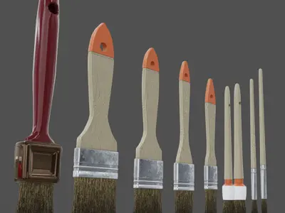 Painting Tools 03 Low-poly 3D model