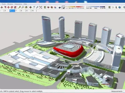 Sketchup Commercial Complex B8 3D model