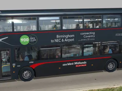 Alexander Dennis Enviro 400 MMC West Midlands Express Low-poly 3D model