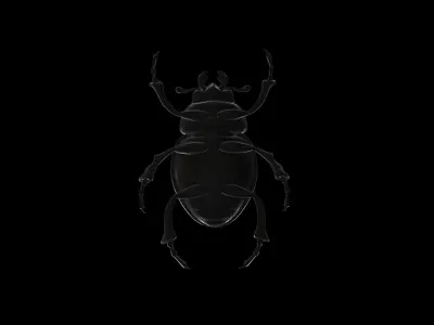 BUGS001 Scarab Low-poly 3D model