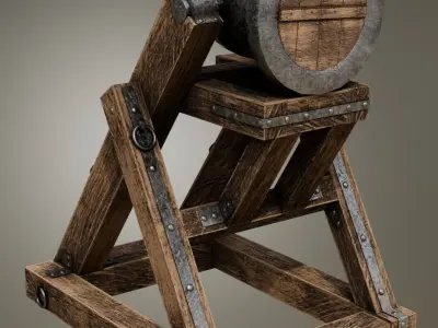 Medieval Petard Free low-poly 3D model