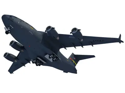 Military Globemaster C-17 Aircraft 3D model