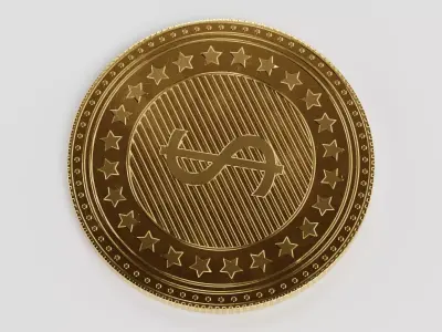 -Dollar Coin- 3D model