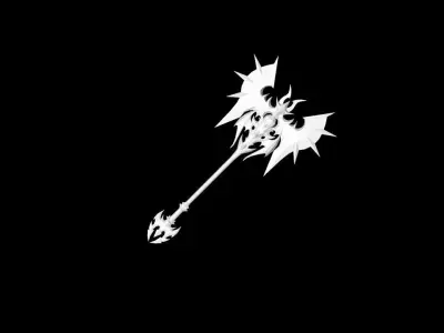 Demonic Axe Low-poly 3D model