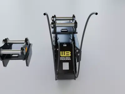 WB Brushhound Excavator Mulcher FX36 3D model Low-poly 3D model