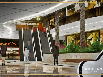 Shopping mall Low Poly Low-poly 3D model