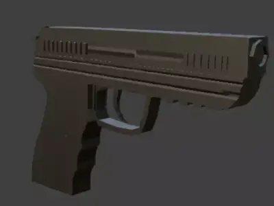 HK45 Pistol Low-poly 3D model