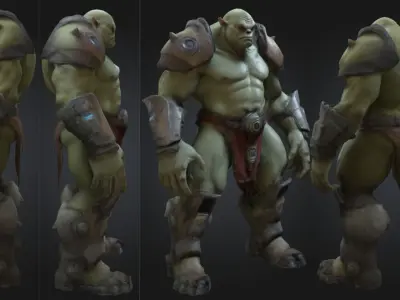 Heavy Armored Ogre Sci Fi Futuristic Low-poly 3D model