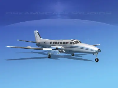 Beechcraft B99 Ameriflight 3D model