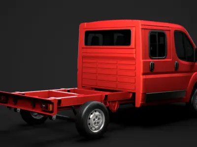 Fiat Ducato Chassis Truck Crew Cab 3450 WB 2014 3D model