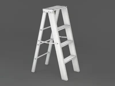 Painter ladder lowpoly Low-poly 3D model