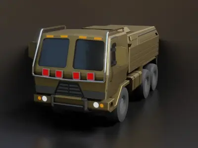  Military Truck - Low poly - PBR - Game ready Low-poly 3D model