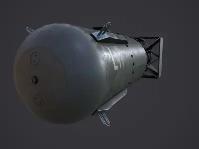 Little Boy Atomic bomb Cross Section Low-poly 3D model