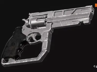 Cyberpunk Handguns Low-poly 3D model purchase