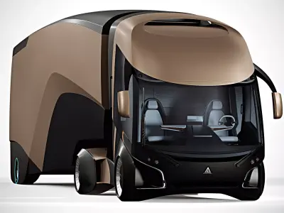 Futuristic Semi Truck 3D model purchase