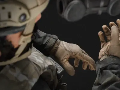 MECHANIX FASTFIT GLOVES Low-poly 3D model
