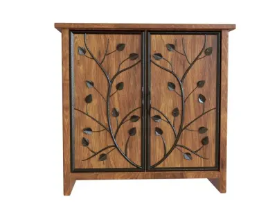 Leaf Cabinet Antique Low-poly 3D model