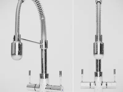 Pull-Down Kitchen Faucet Set 02 3D model