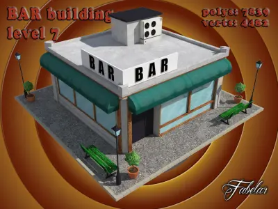 BAR level Low-poly 3D model get