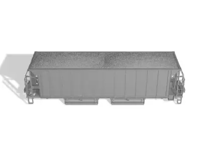 HO Thrall M-200 MOW Ballast Hopper Load 3D print model