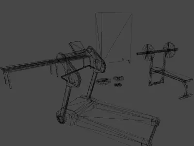 Sportcenter props Low-poly 3D model