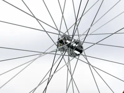 Bicycle Rim With Tire Off-road  3D model
