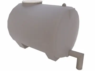 Water Storage Tank 3D model Low-poly 3D model