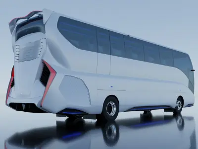 Khalif Panoramic electric bus 2022 3D model
