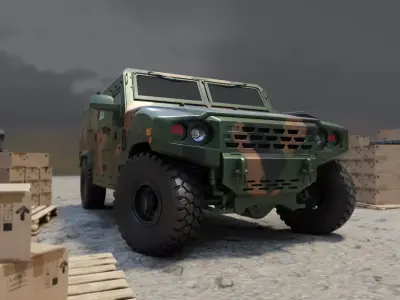 K-151 Korean Military Jeep 3D Model 3D model